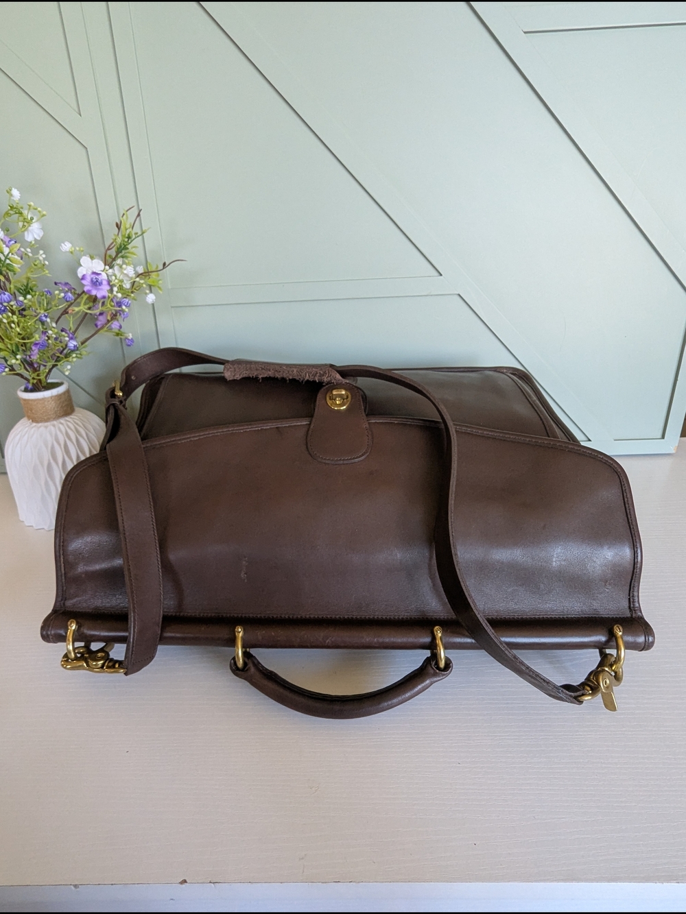 vintage Coach BeekmanBriefcase (Style #5266), an iconic dowel-top design first - Picture 8 of 12